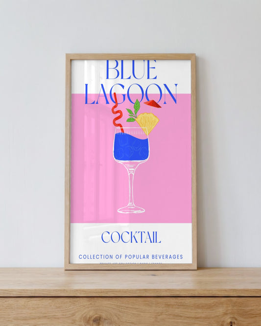 SENT Studio - Cocktail Poster No. 34 - framed print in a styled room