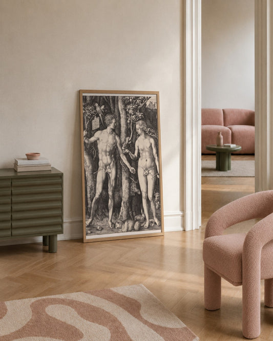 Albrecht DÃ¼rer - Adam and Eve - framed print in a styled room