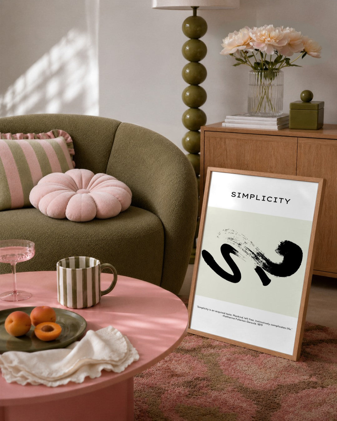 SENT Studio - Bohemian Poster No. 96 - framed print in a styled room