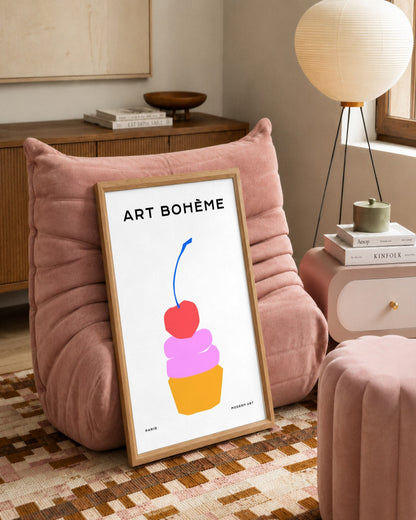 SENT Studio - Abstract Poster No. 67 - framed print in a styled room