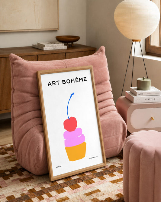 SENT Studio - Abstract Poster No. 67 - framed print in a styled room
