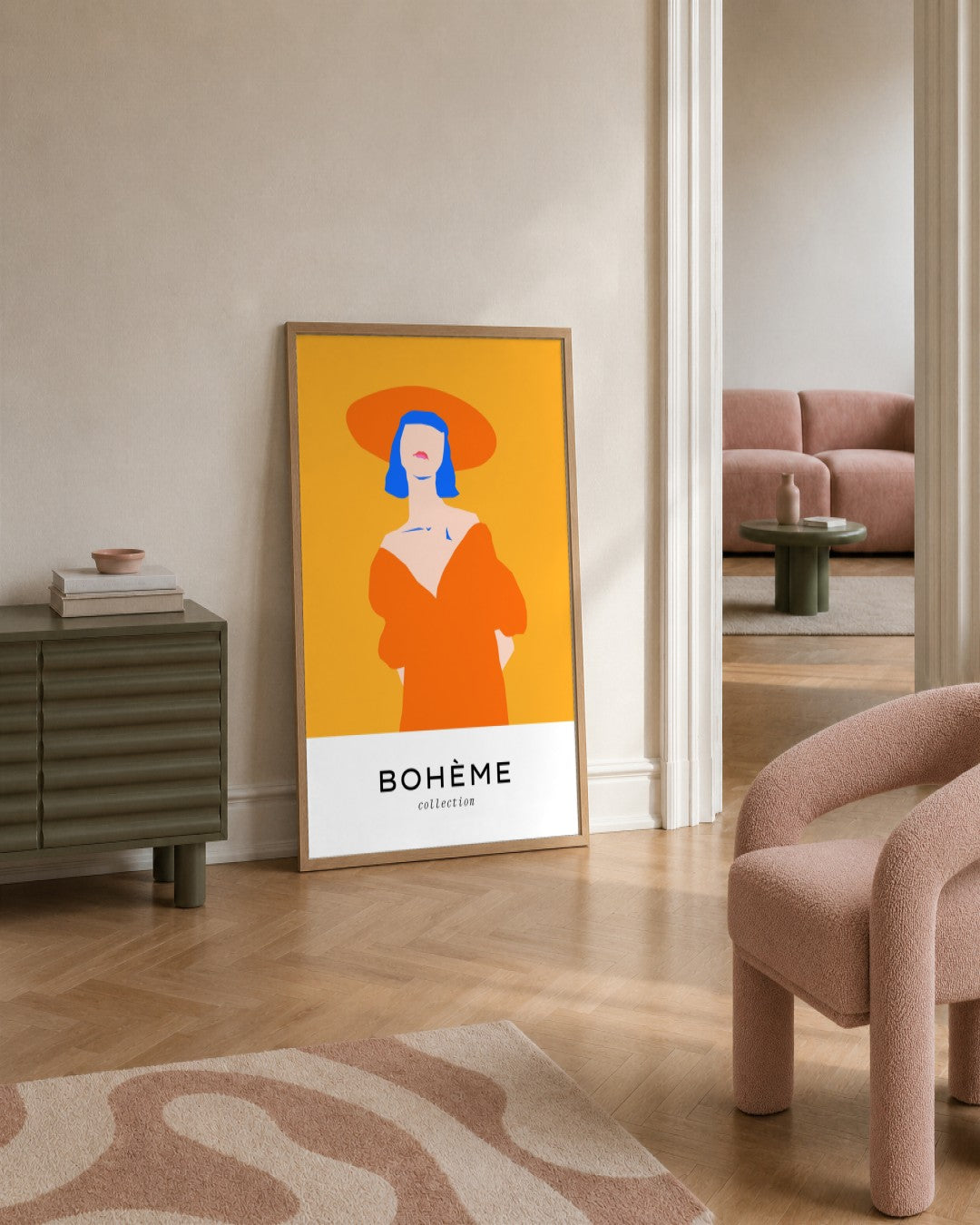 SENT Studio - Abstract Poster No. 20 - framed print in a styled room