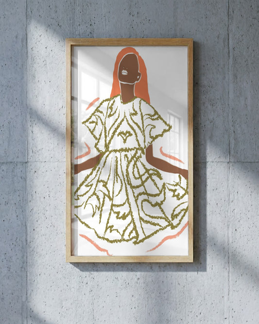 SENT Studio - Blooming Flowers Poster No. 57 - framed print in a styled room