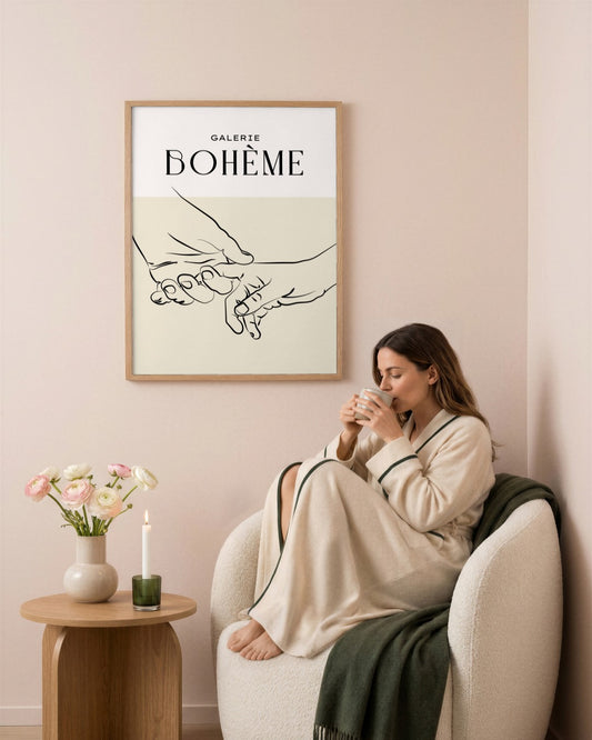 SENT Studio - Bohemian Poster No. 16 - framed print in a styled room
