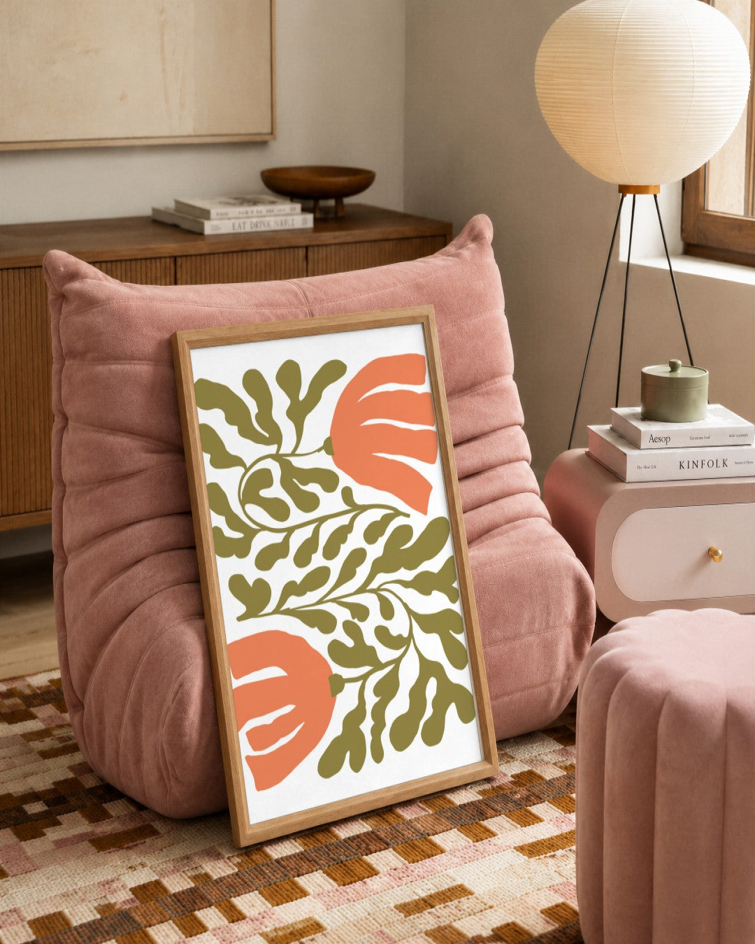 SENT Studio - Blooming Flowers Poster No. 36 - framed print in a styled room