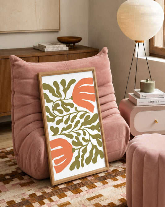SENT Studio - Blooming Flowers Poster No. 36 - framed print in a styled room