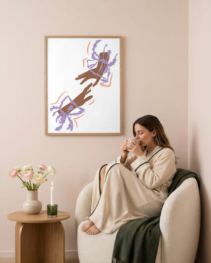 SENT Studio - Blooming Flowers Poster No. 54 - framed print in a styled room