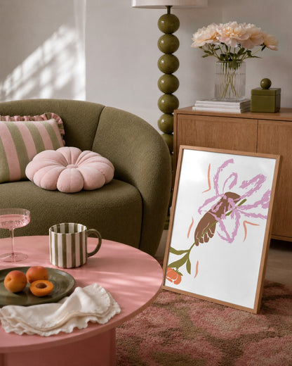 SENT Studio - Blooming Flowers Poster No. 52 - framed print in a styled room