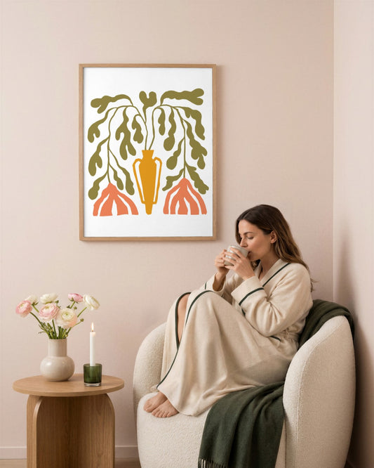 SENT Studio - Blooming Flowers Poster No. 47 - framed print in a styled room