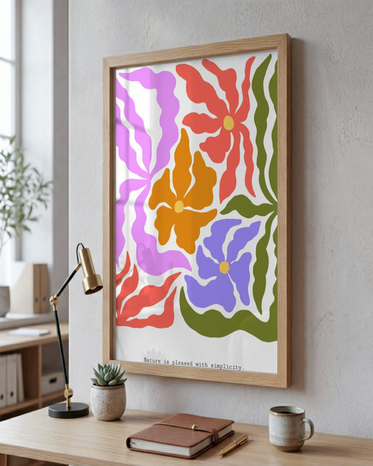 SENT Studio - Blooming Flowers Poster No. 12 - framed print in a styled room