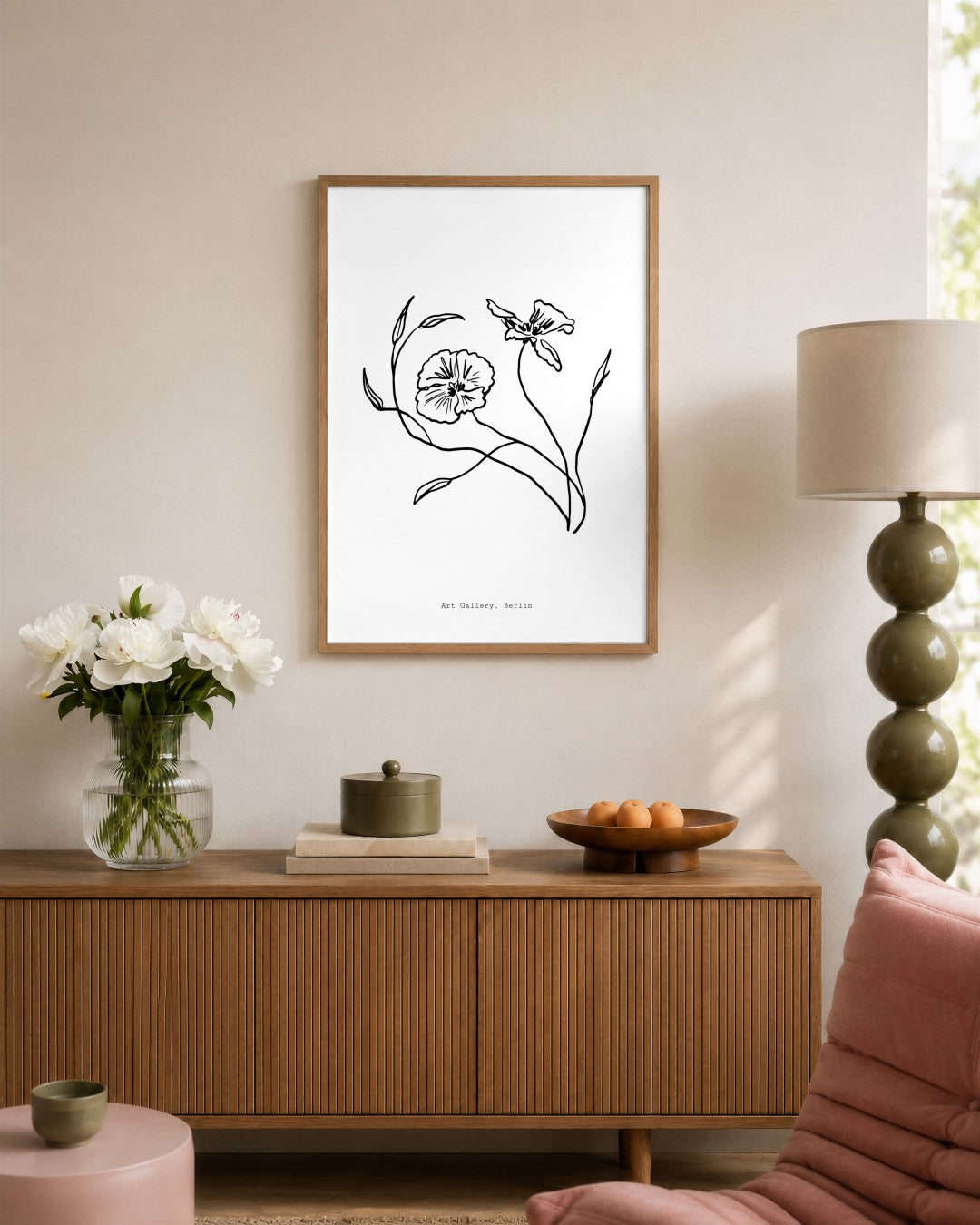 SENT Studio - Dancing Poster No. 46 - framed print in a styled room