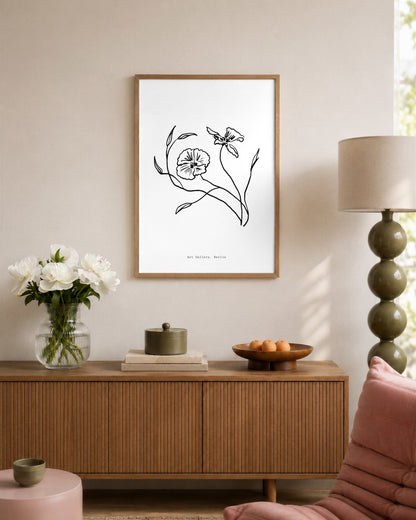 SENT Studio - Dancing Poster No. 46 - framed print in a styled room