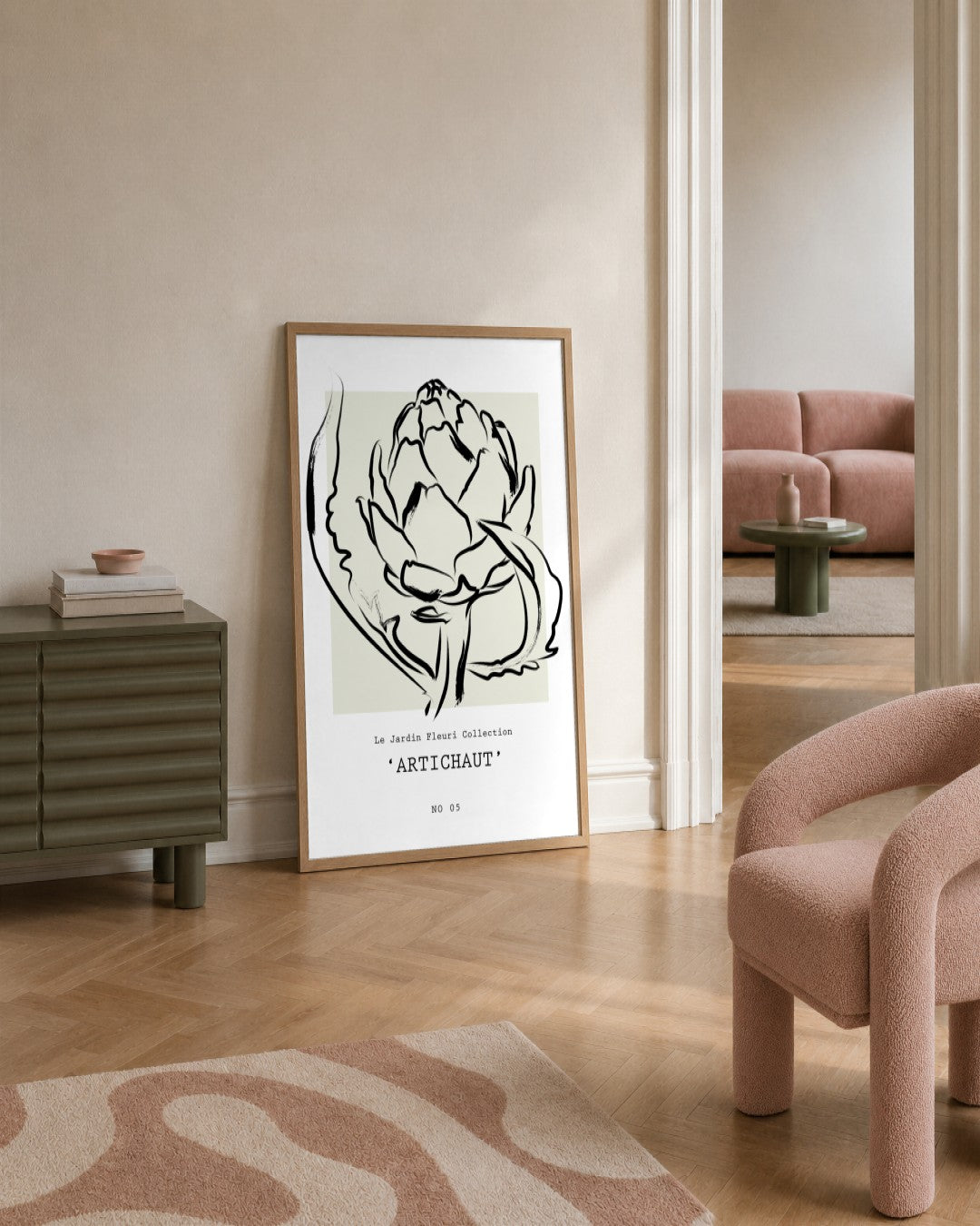 SENT Studio - Bohemian Poster No. 62 - framed print in a styled room