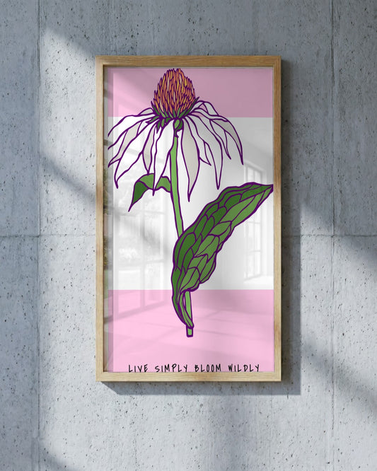 SENT Studio - Flower Poster No. 17 - framed print in a styled room