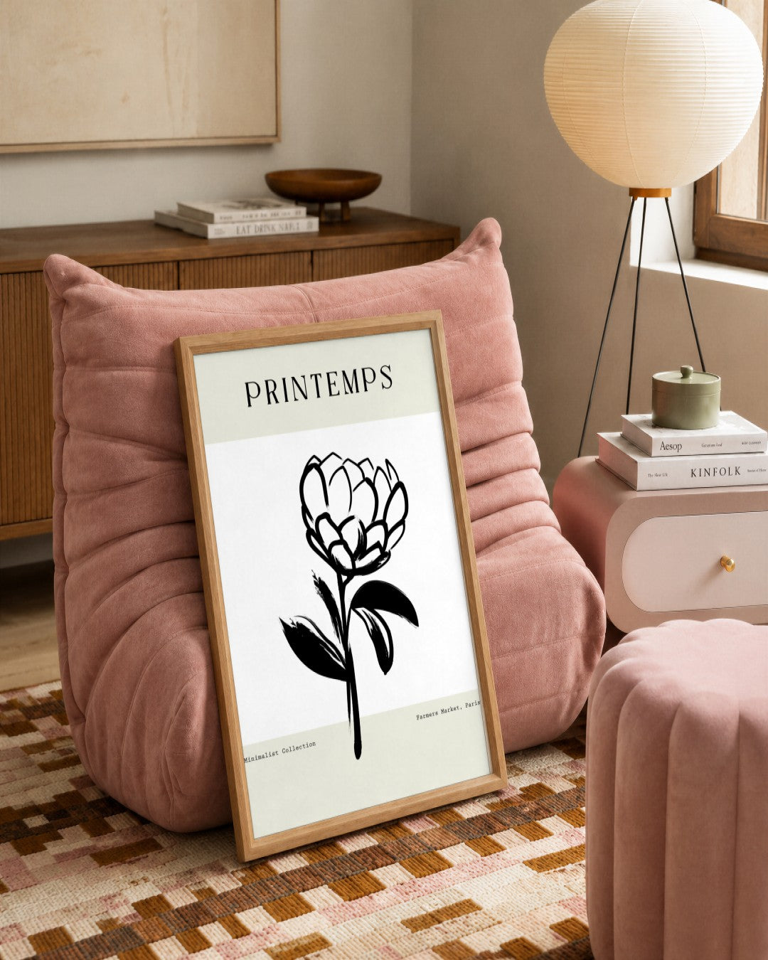 SENT Studio - Bohemian Poster No. 12 - framed print in a styled room