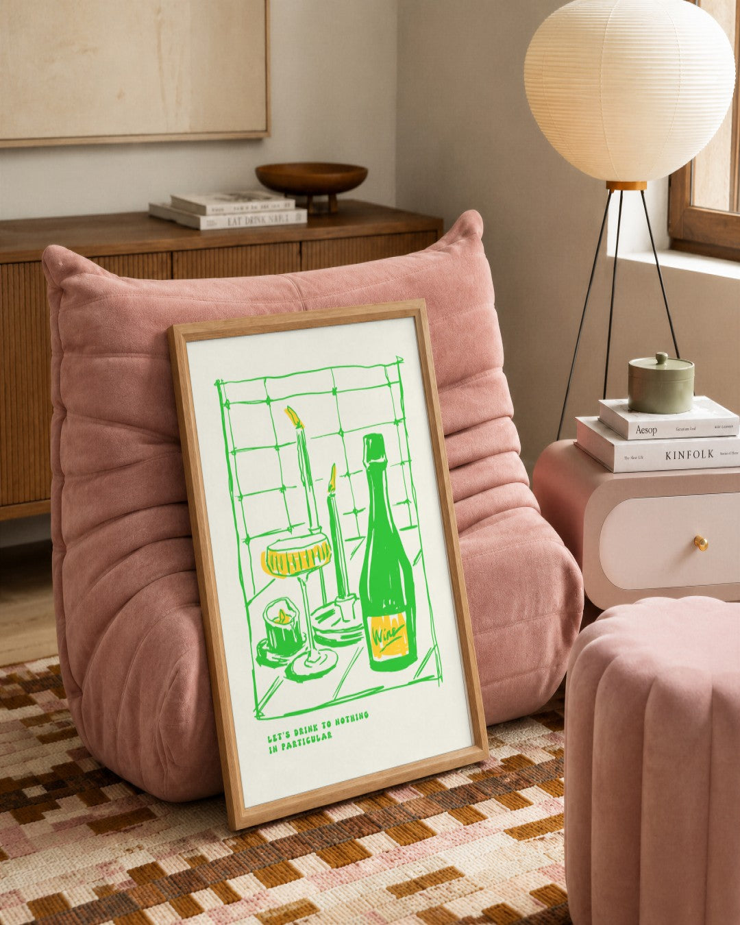 SENT Studio - Cravings Poster No. 43 - framed print in a styled room