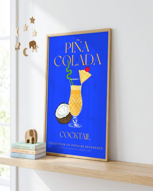 SENT Studio - Cocktail Poster No. 2 - framed print in a styled room