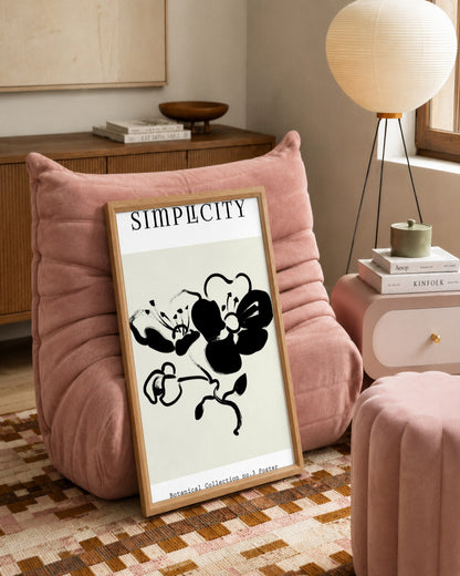 SENT Studio - Bohemian Poster No. 10 - framed print in a styled room