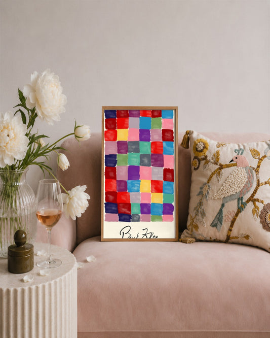 Paul Klee - Colour Squares - framed print in a styled room