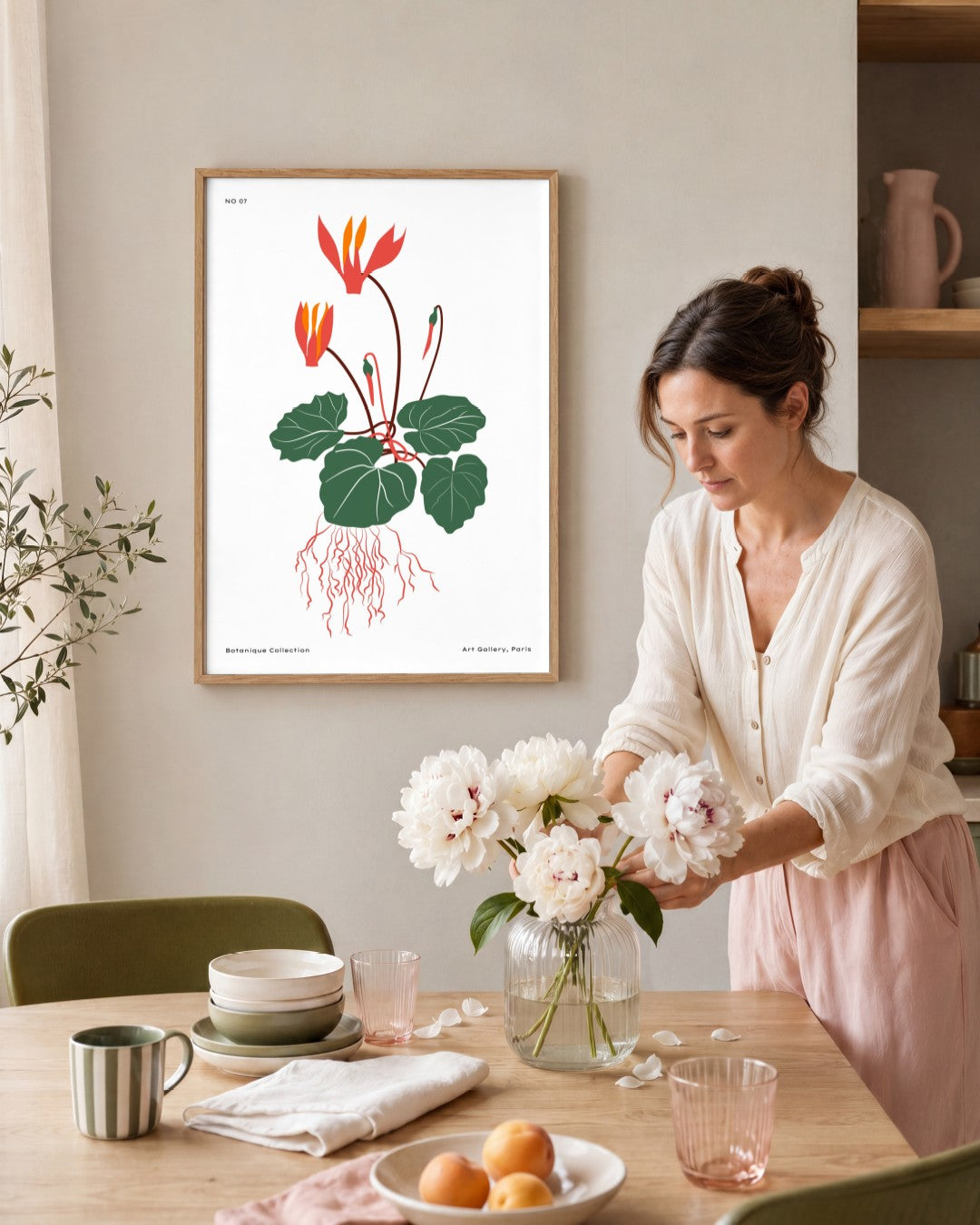 SENT Studio - Botanical Poster No. 23 - framed print in a styled room