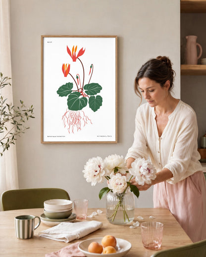 SENT Studio - Botanical Poster No. 23 - framed print in a styled room