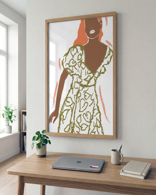 SENT Studio - Blooming Flowers Poster No. 56 - framed print in a styled room