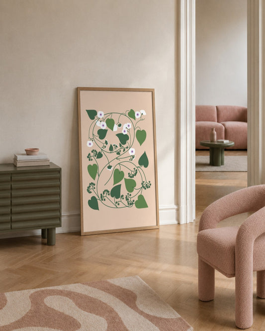 SENT Studio - Botanical Poster No. 28 - framed print in a styled room