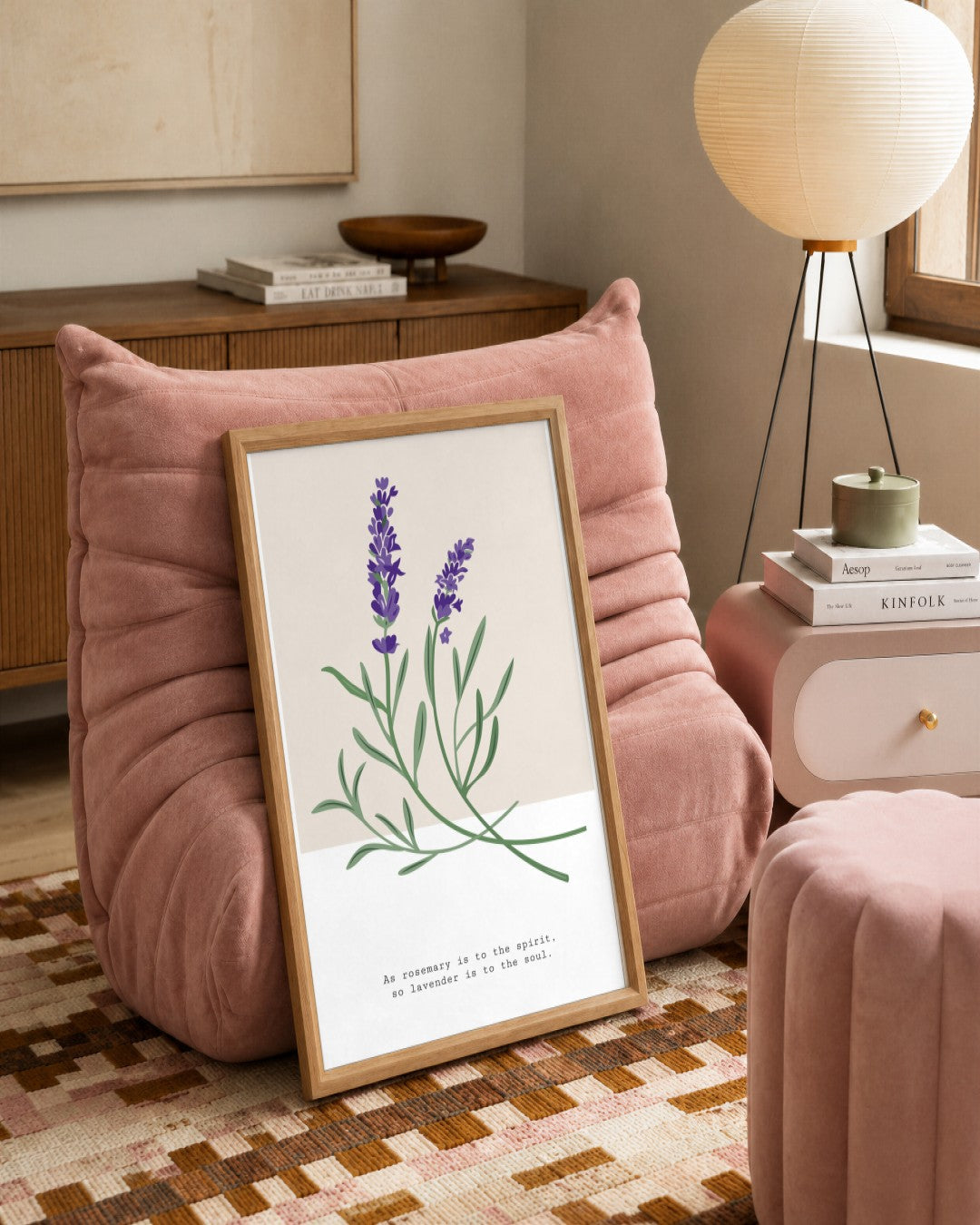 SENT Studio - Botanical Poster No. 1 - framed print in a styled room