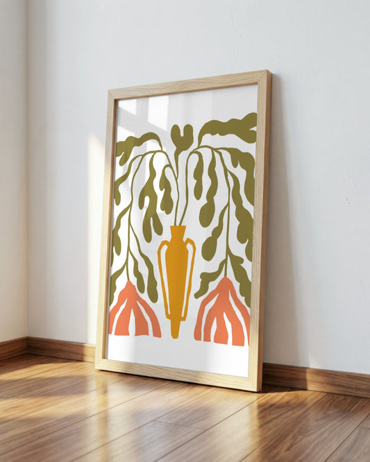 SENT Studio - Blooming Flowers Poster No. 47 - framed print in a styled room