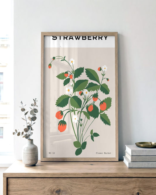 SENT Studio - Botanical Poster No. 9 - framed print in a styled room