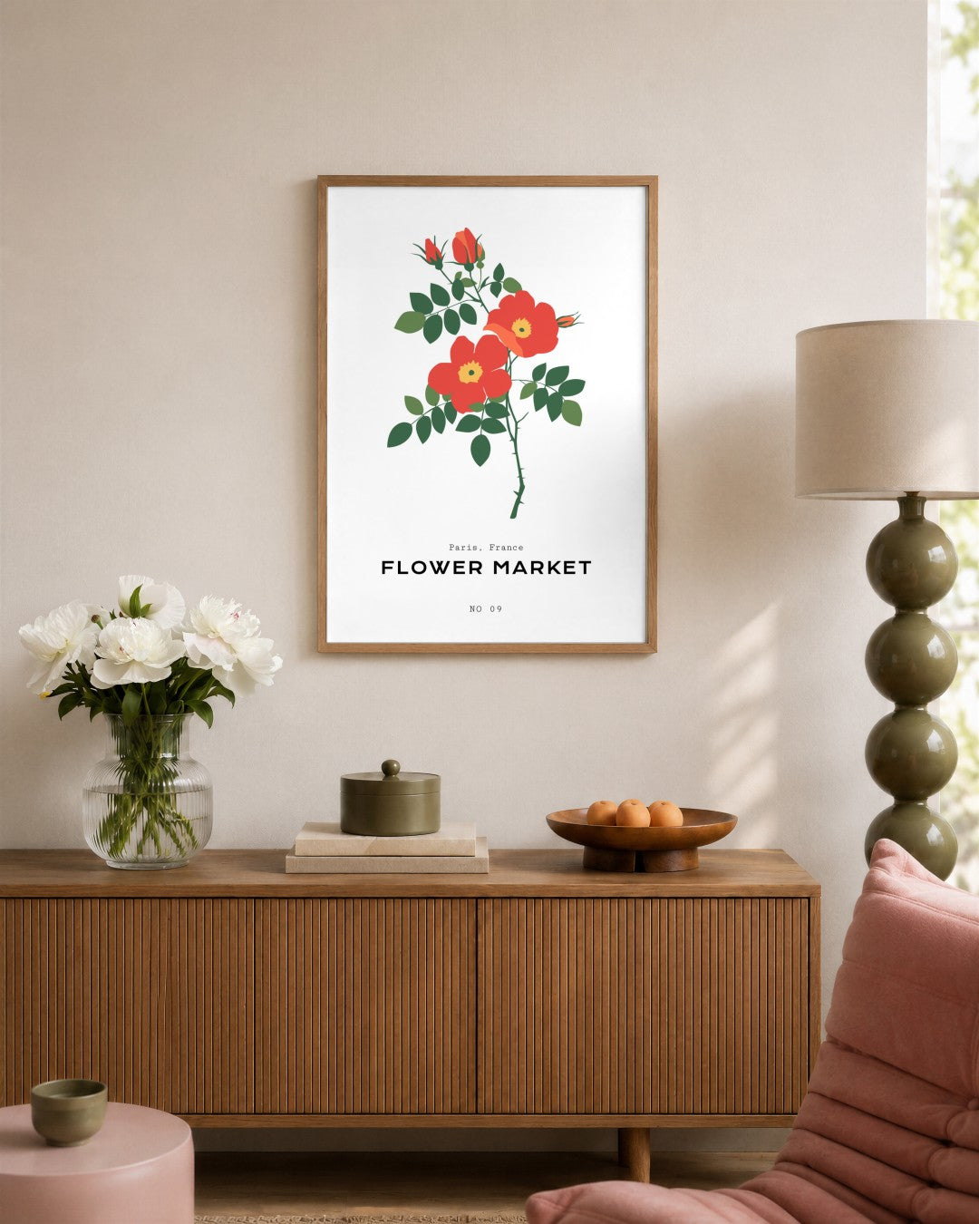 SENT Studio - Botanical Poster No. 62 - framed print in a styled room