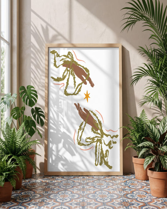 SENT Studio - Blooming Flowers Poster No. 43 - framed print in a styled room