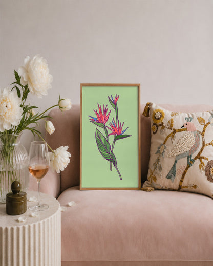 SENT Studio - Flower Poster No. 21 - framed print in a styled room