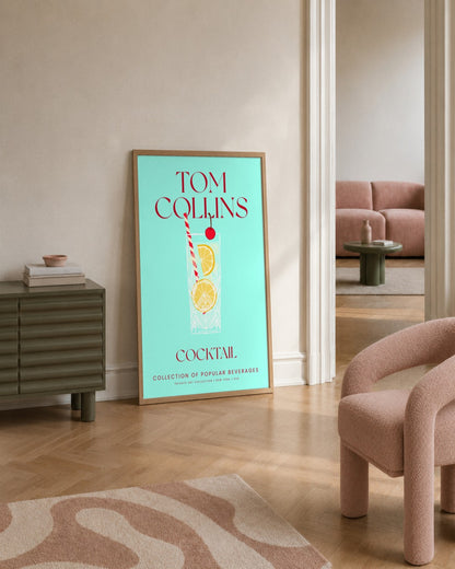 SENT Studio - Cocktail Poster No. 27 - framed print in a styled room