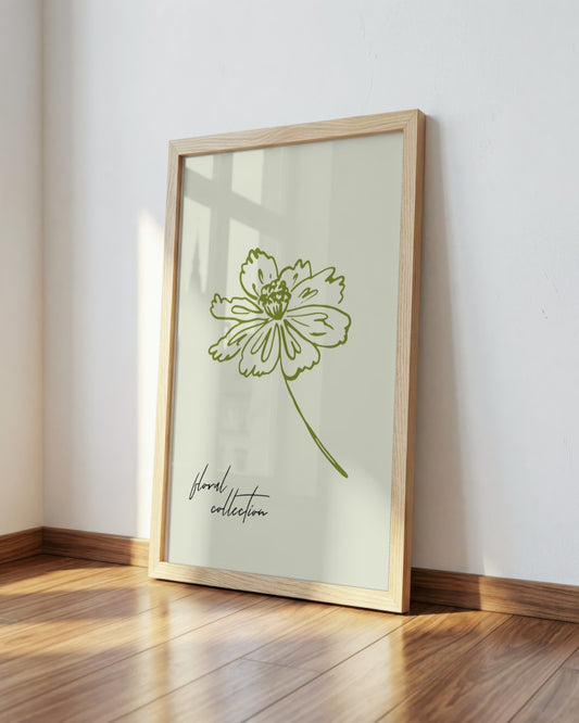 SENT Studio - Blooming Flowers Poster No. 53 - framed print in a styled room