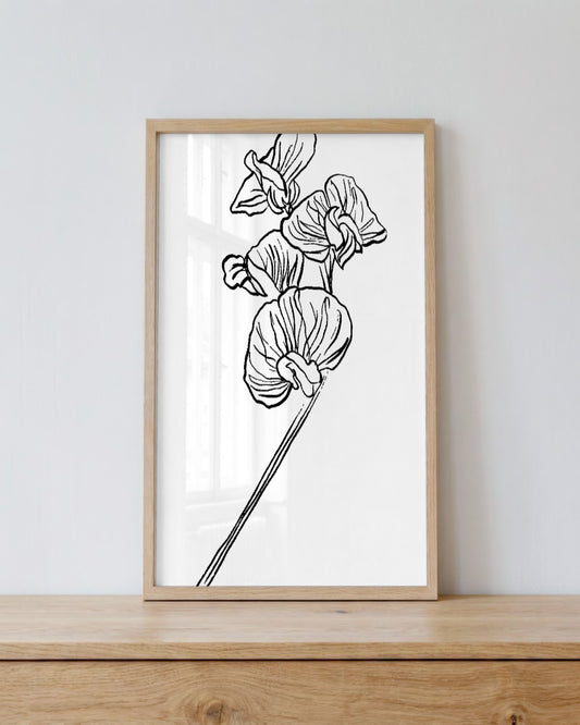 SENT Studio - Blooming Flowers Poster No. 27 - framed print in a styled room