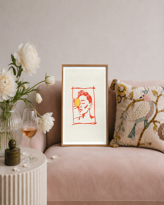 SENT Studio - Cravings Poster No. 53 - framed print in a styled room