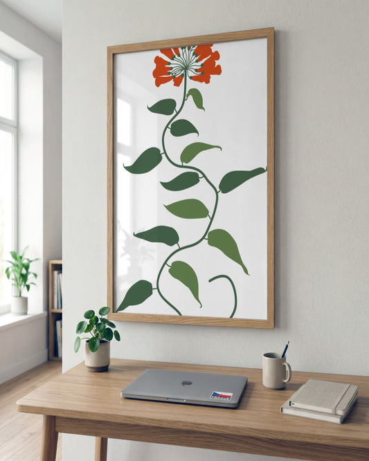 SENT Studio - Botanical Poster No. 51 - framed print in a styled room