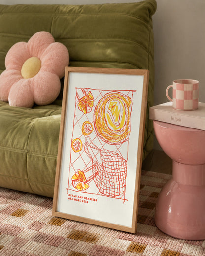 SENT Studio - Cravings Poster No. 47 - framed print in a styled room