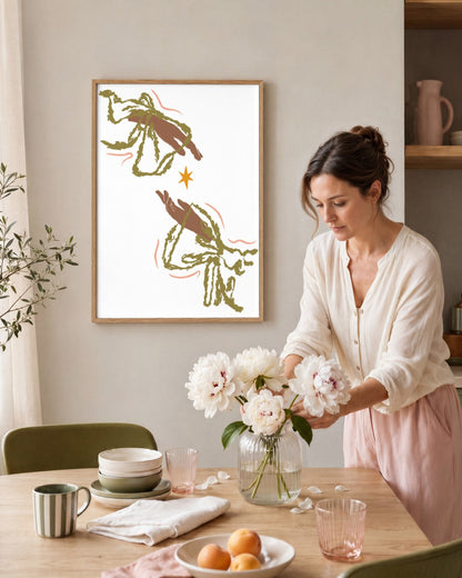 SENT Studio - Blooming Flowers Poster No. 43 - framed print in a styled room