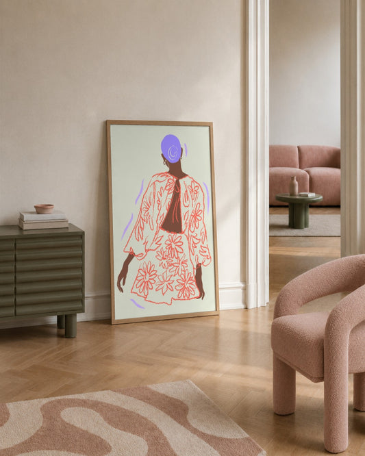 SENT Studio - Blooming Flowers Poster No. 38 - framed print in a styled room
