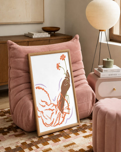 SENT Studio - Blooming Flowers Poster No. 42 - framed print in a styled room