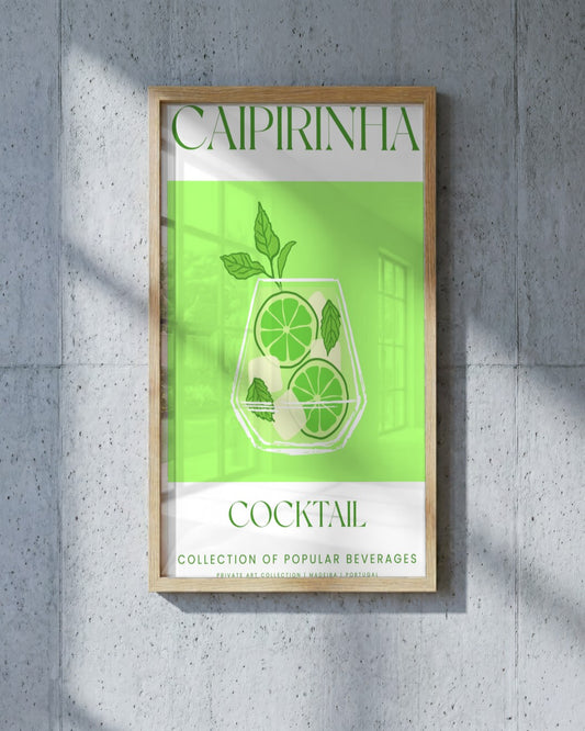SENT Studio - Cocktail Poster No. 19 - framed print in a styled room