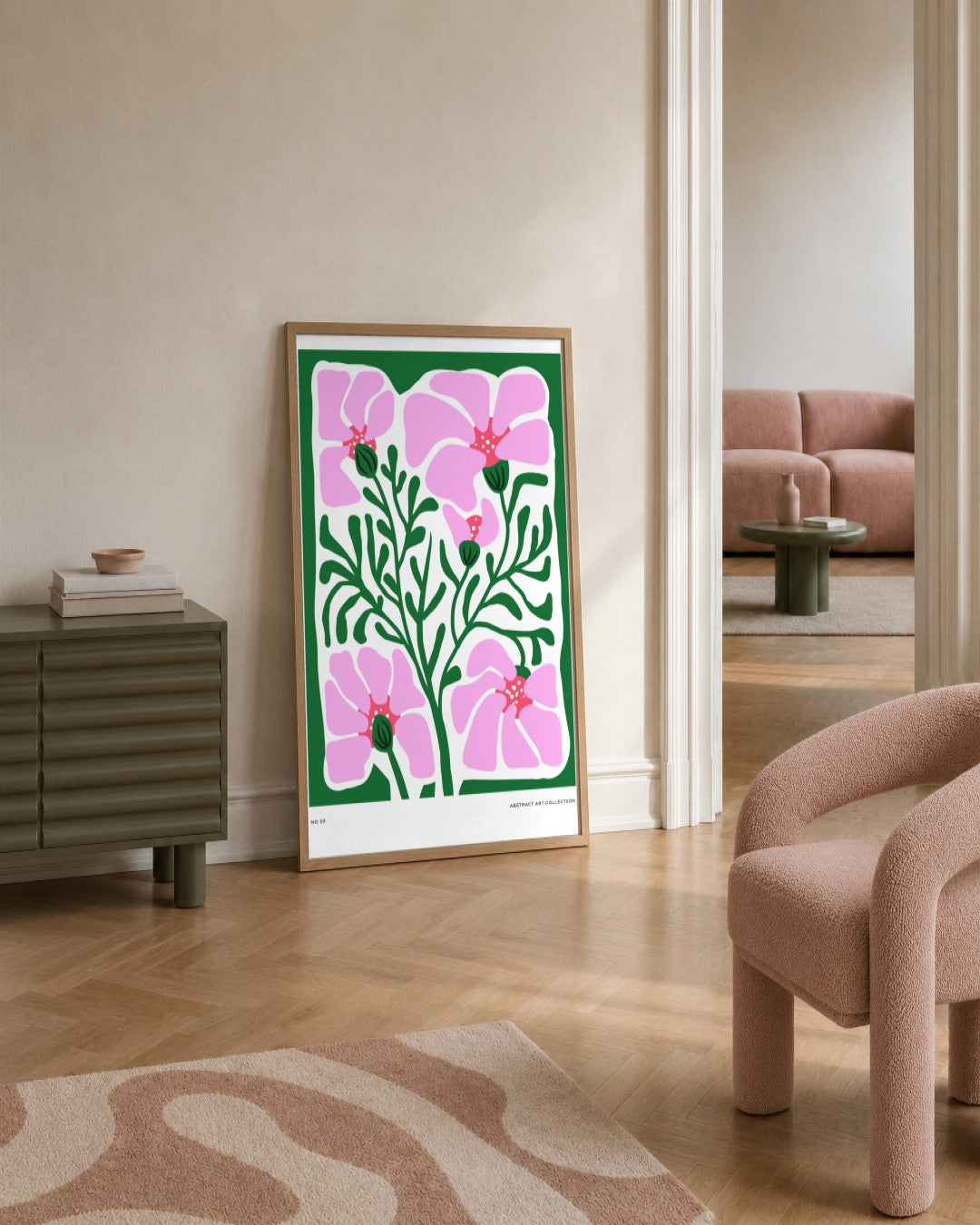 SENT Studio - Aesthetic Poster No. 3 - framed print in a styled room