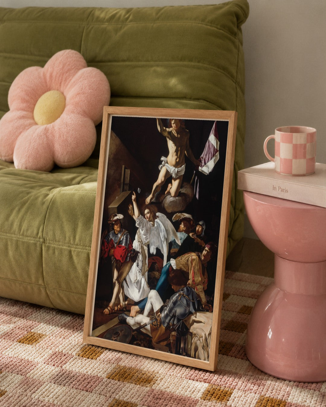Renaissance Masters - The Resurrection - framed print in a styled room