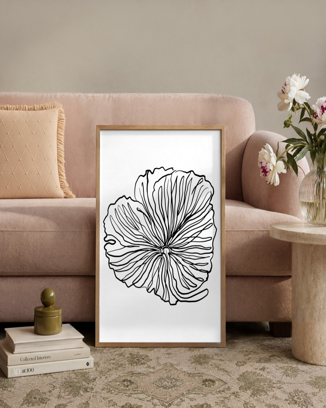 SENT Studio - Blooming Flowers Poster No. 30 - framed print in a styled room