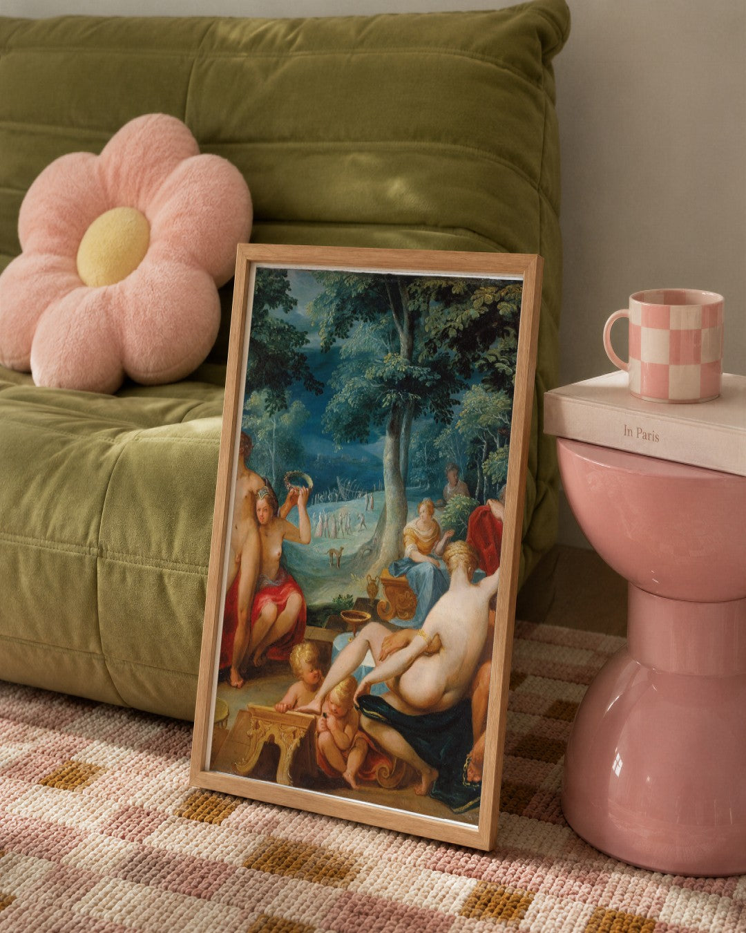 Renaissance Masters - Feast in the Garden - framed print in a styled room