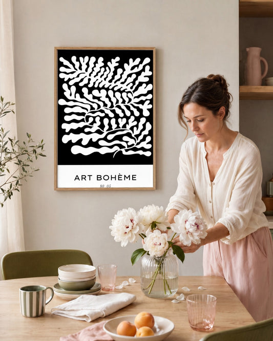 SENT Studio - Bohemian Poster No. 35 - framed print in a styled room