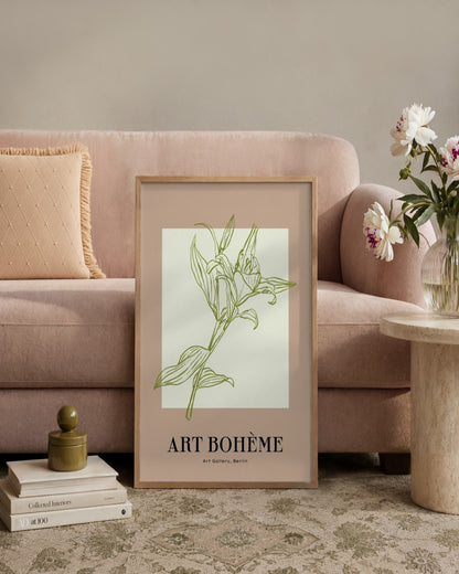 SENT Studio - Blooming Flowers Poster No. 13 - framed print in a styled room