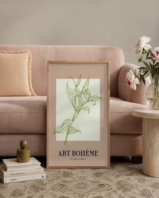 SENT Studio - Blooming Flowers Poster No. 13 - framed print in a styled room